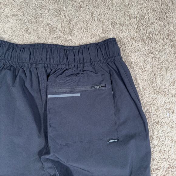 Legends Carson Mens Medium Black Joggers Ankle Zip Lightweight Stretch Pants - Picture 9 of 10